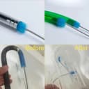 Aquarium Filter Brush Set, Flexible Double Ended Bristles Hose Pipe Cleaner with Stainless Steel Long Tube