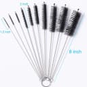 Aquarium Filter Brush Set, Flexible Double Ended Bristles Hose Pipe Cleaner with Stainless Steel Long Tube
