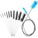 Aquarium Filter Brush Set, Flexible Double Ended Bristles Hose Pipe Cleaner with Stainless Steel Long Tube