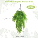 Reptile Plants Hanging Fake Vines Boston Climbing Terrarium Plant with Suction Cup for Bearded Dragons Lizards