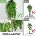 Reptile Plants Hanging Fake Vines Boston Climbing Terrarium Plant with Suction Cup for Bearded Dragons Lizards