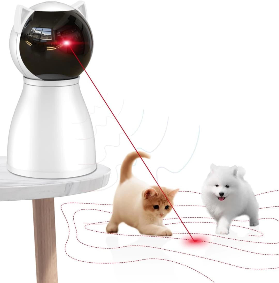 Cat Toys [2025 Newly Upgraded] Real Random Trajectory Rechargeable Motion Activated Cat Laser Toy Automatic