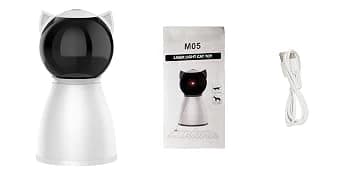 Cat Toys [2025 Newly Upgraded] Real Random Trajectory Rechargeable Motion Activated Cat Laser Toy Automatic — Package included：