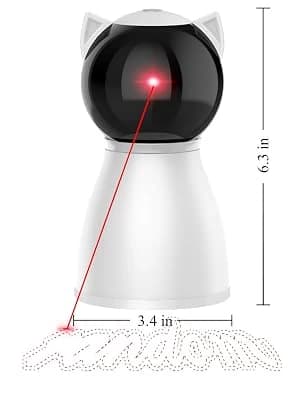 Cat Toys [2025 Newly Upgraded] Real Random Trajectory Rechargeable Motion Activated Cat Laser Toy Automatic — Package included：