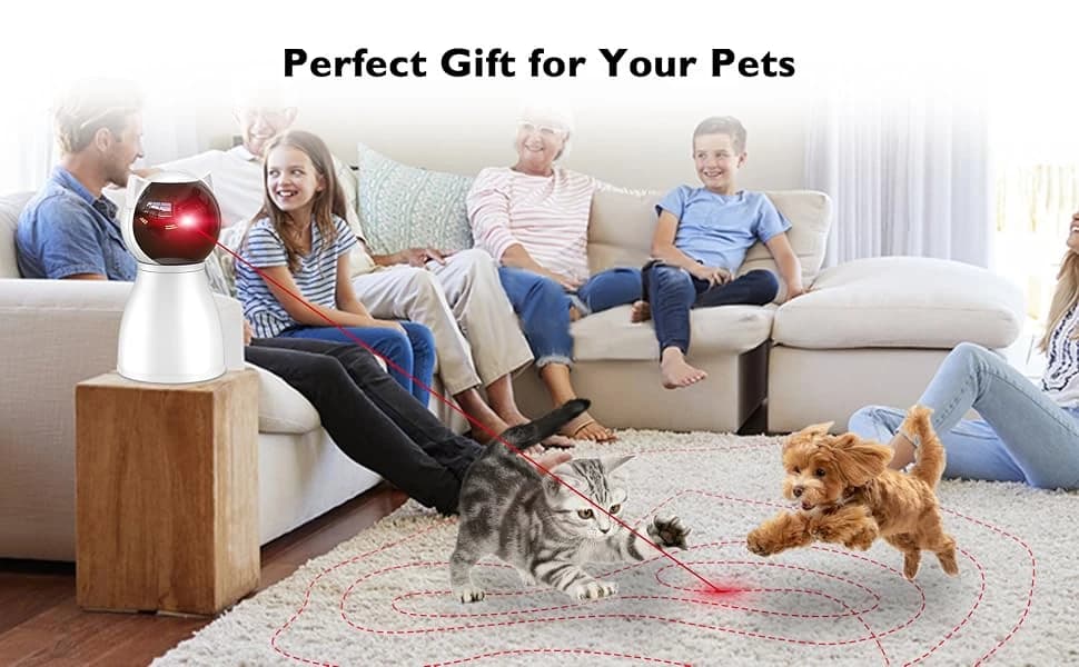 Cat Toys [2025 Newly Upgraded] Real Random Trajectory Rechargeable Motion Activated Cat Laser Toy Automatic — product details