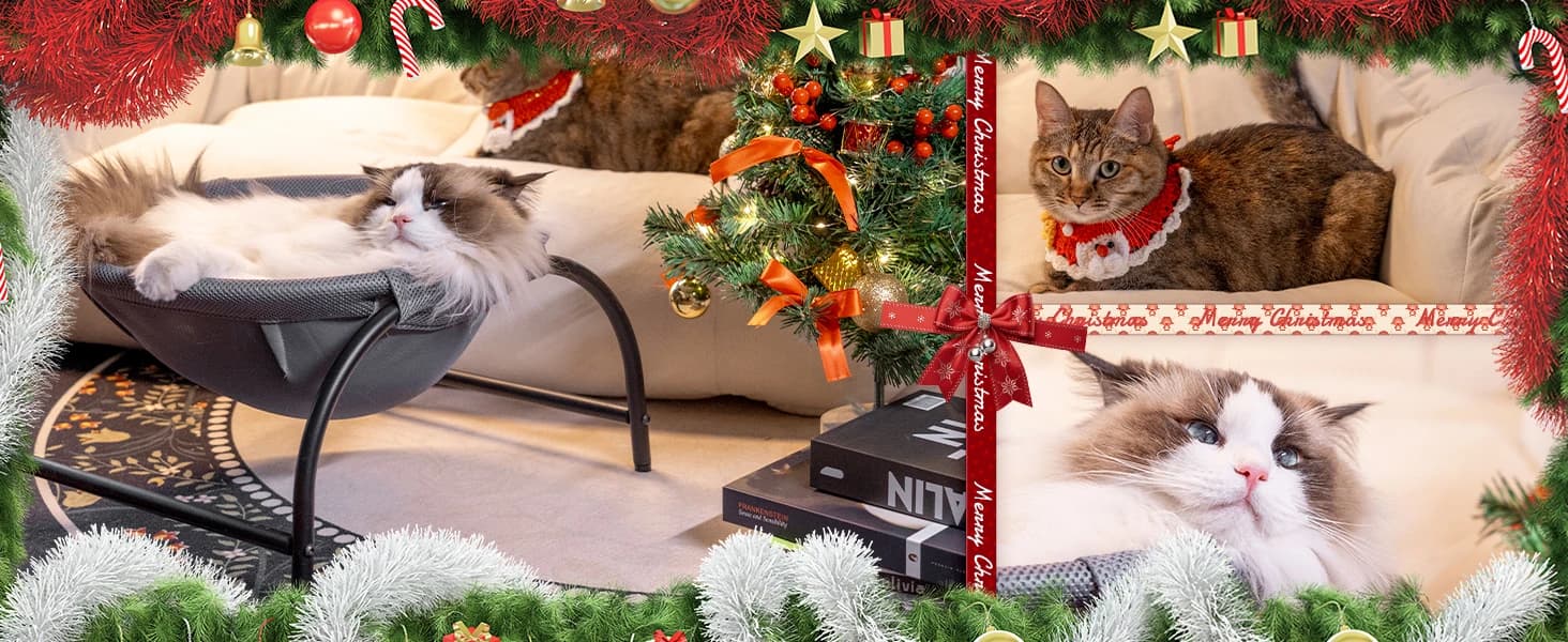 Cat Bed Sleeping Cat Hammock — 16.9in x 16.9in x 9.5in — product details