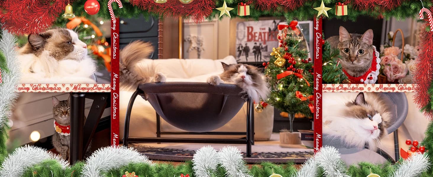 Cat Bed Sleeping Cat Hammock — 16.9in x 16.9in x 9.5in — product details