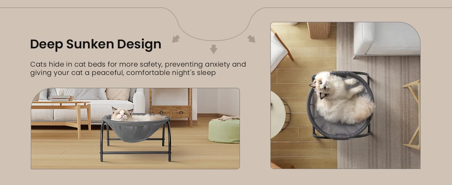 Cat Bed Sleeping Cat Hammock — 16.9in x 16.9in x 9.5in — collection imagery