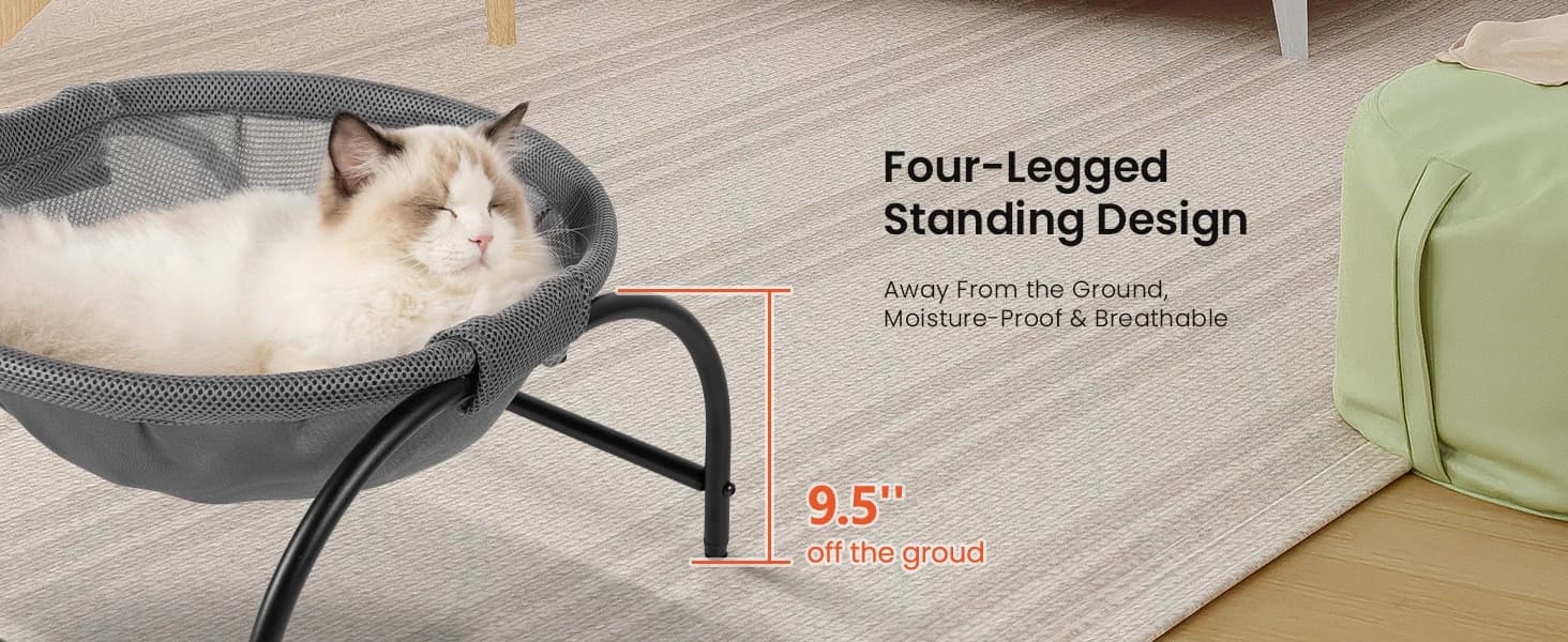 Cat Bed Sleeping Cat Hammock — 16.9in x 16.9in x 9.5in — collection imagery