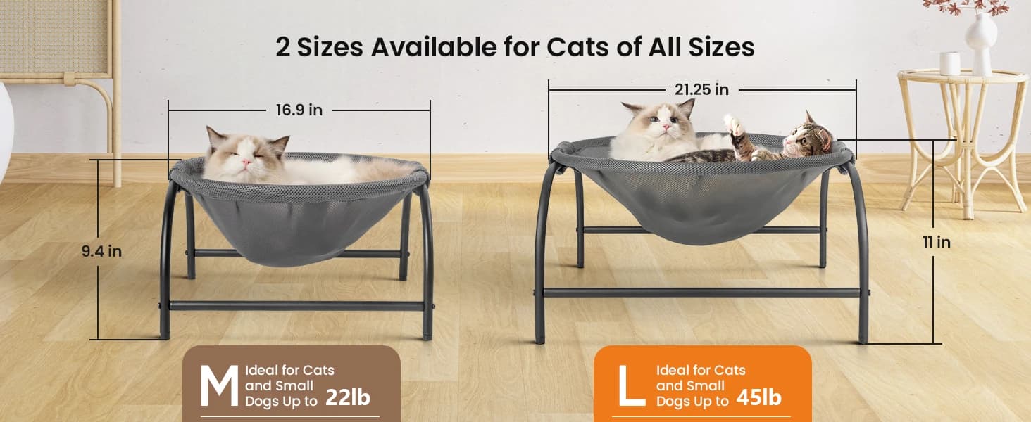 Cat Bed Sleeping Cat Hammock — 16.9in x 16.9in x 9.5in — product details