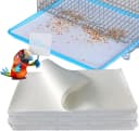 100PCS Bird Cage Liner Papers — Disposable Cage Paper Liners Precut Absorbent Cushion Pad Mat Accessories for