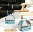 Bird Carrier — Portable Small Bird Parrot Parakeet Carrier with Standing Perch and Mat