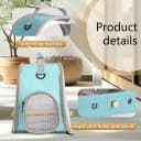 Bird Carrier — Portable Small Bird Parrot Parakeet Carrier with Standing Perch and Mat