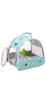 Bird Carrier — Portable Small Bird Parrot Parakeet Carrier with Standing Perch and Mat — product details
