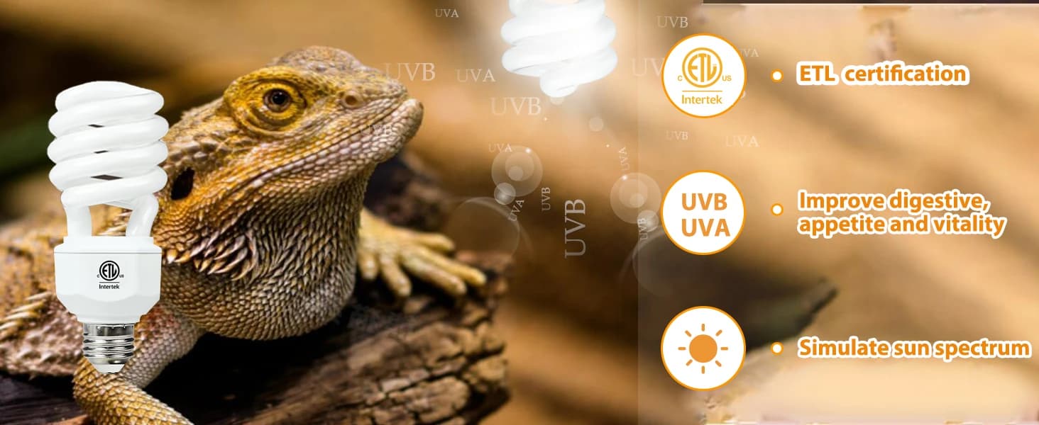 UVA UVB Reptile Light 10.0 — Desert UVB 150 Compact Fluorescent Lamp — product details
