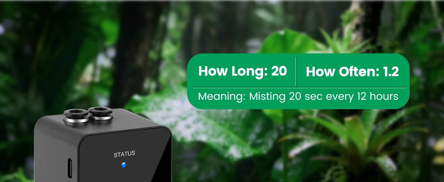 Reptile Mister — Automatic Misting System for Reptile Tank — product details