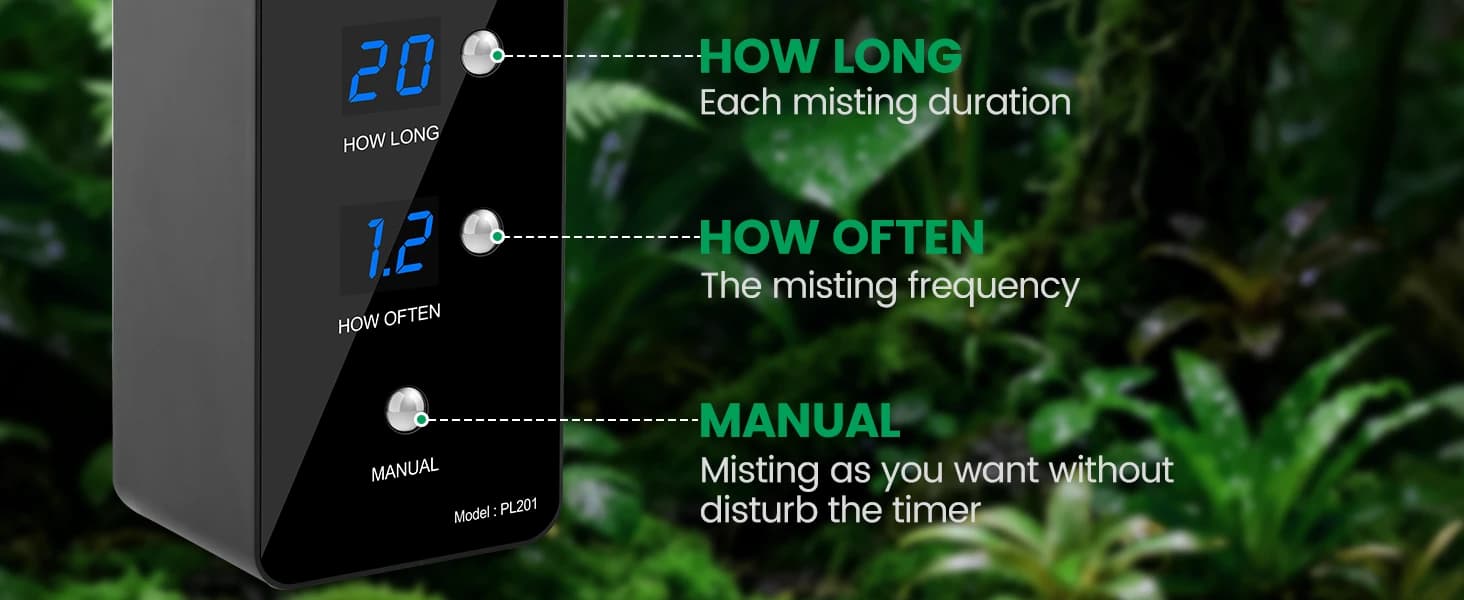 Reptile Mister — Automatic Misting System for Reptile Tank — product details