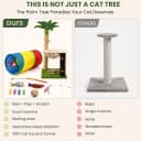 35" Cat Scratching Post with Bed and Toys Palm Tree Cat Tower