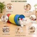 35" Cat Scratching Post with Bed and Toys Palm Tree Cat Tower