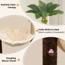35" Cat Scratching Post with Bed and Toys Palm Tree Cat Tower