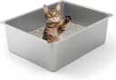 Large High Sided Stainless Steel Cat Litter Box — Non-Stick