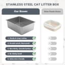 Large High Sided Stainless Steel Cat Litter Box — Non-Stick