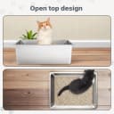Large High Sided Stainless Steel Cat Litter Box — Non-Stick
