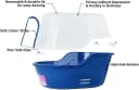 Covered Litter Box — Jumbo Hooded Cat Litter Box Holds Up to Two Small Cats Simultaneously
