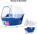 Covered Litter Box — Jumbo Hooded Cat Litter Box Holds Up to Two Small Cats Simultaneously
