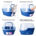 Covered Litter Box — Jumbo Hooded Cat Litter Box Holds Up to Two Small Cats Simultaneously