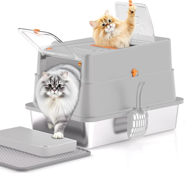 Stainless Steel Litter Box with Lid