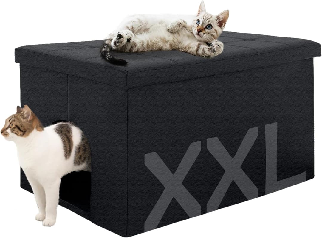 Cat Litter Box Enclosure Furniture Odor Control — Extra Large