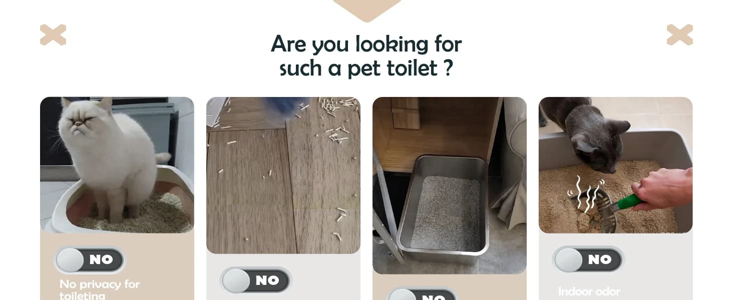 Cat Litter Box Enclosure Furniture Odor Control — Extra Large — product details