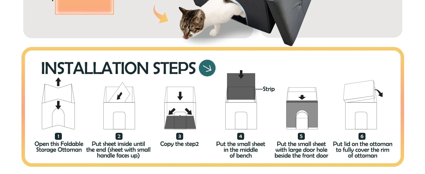 Cat Litter Box Enclosure Furniture Odor Control — Extra Large — product details