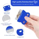4-Pack Flea Comb for Dogs and Cats Stainless Steel Pet Grooming Comb Set
