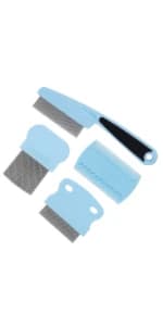 4-Pack Flea Comb for Dogs and Cats Stainless Steel Pet Grooming Comb Set — product details