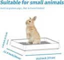 Rabbit Litter Box – Training Potty Tray for Guinea Pig and Small Pets · Spacious Grid Pan with Low Entrance