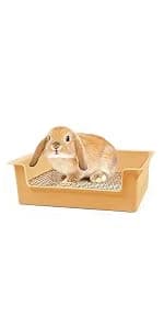 Rabbit Litter Box – Training Potty Tray for Guinea Pig and Small Pets · Spacious Grid Pan with Low Entrance — product details