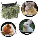 2PCS Rabbit Hay Feeder Guinea Pig Hay Feeder with Heavy-Duty Metal Frame Rabbit Hay Holder for Cage - Bunny Hay