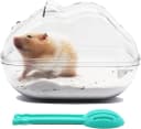 Hamster Sand Bath Container — Hamster Bathtub with Cleaning Scoop