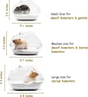 Hamster Sand Bath Container — Hamster Bathtub with Cleaning Scoop