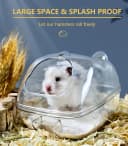 Hamster Sand Bath Container — Hamster Bathtub with Cleaning Scoop