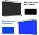 Aquarium Background Blue Black Fish Tank Background Picture 2 Sides Fish Backdrop for Aquarium Wallpaper 24" x 71"