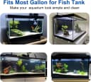 Aquarium Background Blue Black Fish Tank Background Picture 2 Sides Fish Backdrop for Aquarium Wallpaper 24" x 71"