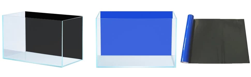 Aquarium Background Blue Black Fish Tank Background Picture 2 Sides Fish Backdrop for Aquarium Wallpaper 24" x 71" — collection imagery