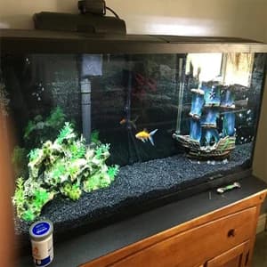 Aquarium Background Blue Black Fish Tank Background Picture 2 Sides Fish Backdrop for Aquarium Wallpaper 24" x 71" — collection imagery