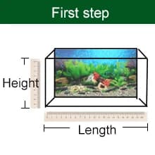 Aquarium Background Blue Black Fish Tank Background Picture 2 Sides Fish Backdrop for Aquarium Wallpaper 24" x 71" — First step - Measure your tank