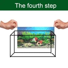 Aquarium Background Blue Black Fish Tank Background Picture 2 Sides Fish Backdrop for Aquarium Wallpaper 24" x 71" — First step - Measure your tank