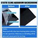 Black Aquarium Background Fish Tank Film — Static Cling