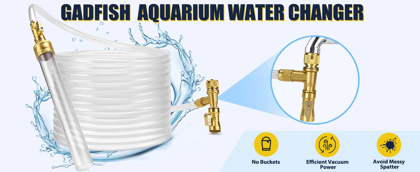 Gravel Vacuum for Aquarium Water Changer Fish Tank Cleaning Tools — Siphon Universal Quick Pump Aquarium Water — product details